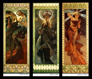 La lune et les etoiles by Alphonse Mucha